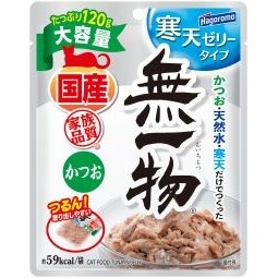 他サイト： 【12個セット】 はごろもフーズ 無一物パウチ寒天ゼリー タイプかつお 120gの商品画像