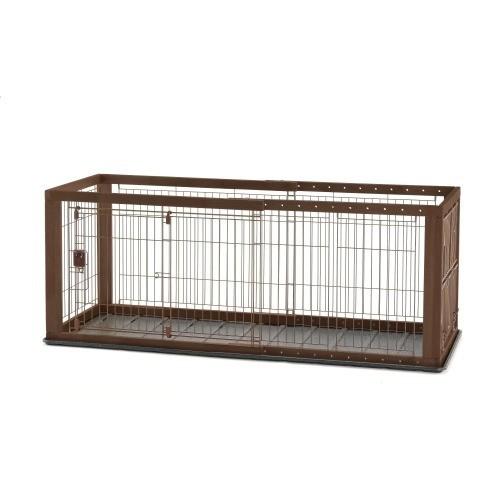 他サイト： リッチェル 木製 スライド ペット サークル レギュラー ダークブラウンの商品画像
