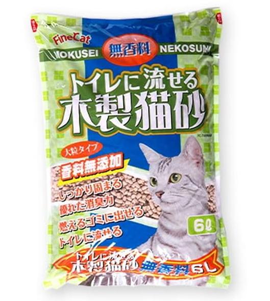 他サイト： 常陸化工 トイレに流せる木製猫砂6Lの商品画像