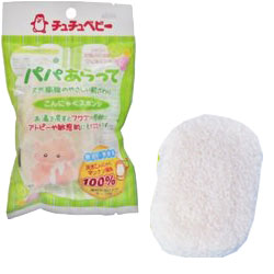 他サイト： ジェクス チュチュベビー パパあらって こんにゃくスポンジ 1個入り×7個セット お取り寄せ商品の商品画像