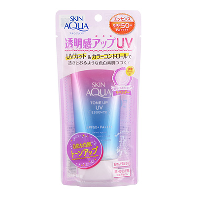 他サイト： ロート製薬 スキンアクア トーンアップUVエッセンス ラベンダー 80g SPF50+/PA++++ お取り寄せ商品の商品画像