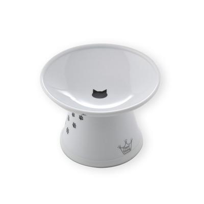 他サイト： 猫壱 ハッピーダイニング 猫用 脚付フードボウル 浅広口タイプ 猫柄 ペット用品 ※取寄商品の商品画像