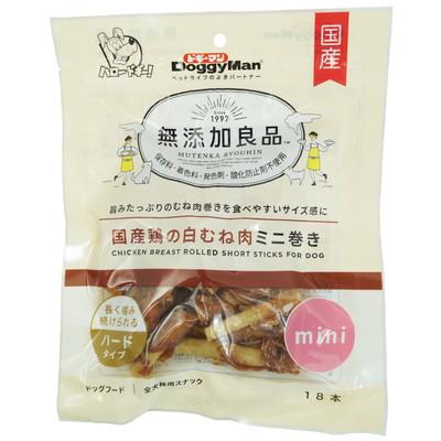 他サイト： ドギーマンハヤシ 無添加良品 国産鶏の白むね肉ミニ巻き 18本 ペット ※取寄商品 賞味期限:3ヵ月以上の商品画像