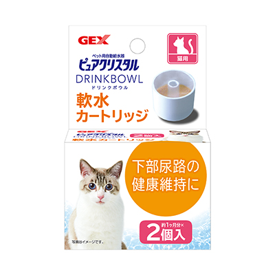 他サイト： ジェックス ピュアクリスタル ドリンクボウル 軟水カートリッジ猫用 2個 ペット ※取寄商品の商品画像