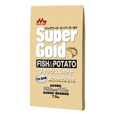 他サイト： 森乳サンワールド スーパーゴールド フィッシュ&ポテト子犬・成犬用 7.5kg ペット ※取寄商品 賞味期限:3ヵ月以上の商品画像