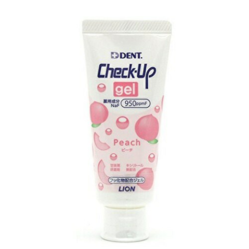 他サイト： ライオン DENT. デント チェックアップ ジェル ピーチ 60g 歯磨き粉  (66078)の商品画像