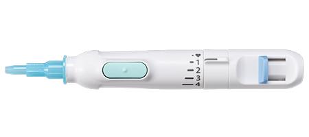 他サイト： メディセーフ ファインタッチ2 MS-FT2R 採血用穿刺器具 本体のみ 1本 テルモ 【血糖値測定器用】【血糖測定器用】【返品の商品画像