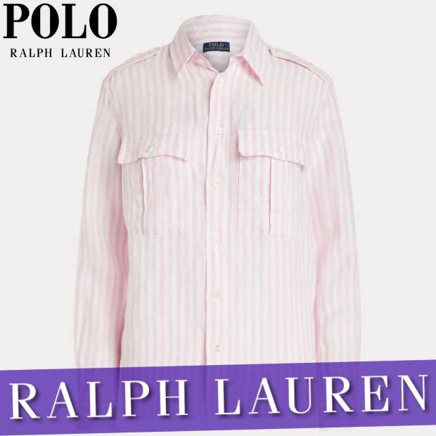 ポロ ラルフローレン ストライプシャツ 長袖 レディース ウィメンズ パッチポケット リネン 麻 トップス 新作 Rlの通販はau Pay マーケット Bumps