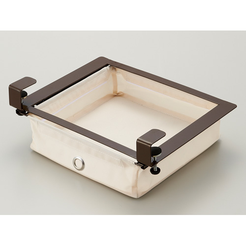 他サイト： すき間を活用!スライド収納BOX P-02 引き出し 後付け 工事不要 簡易 食卓 デスク テーブル 棚 小物収納 整理 収納ボの商品画像