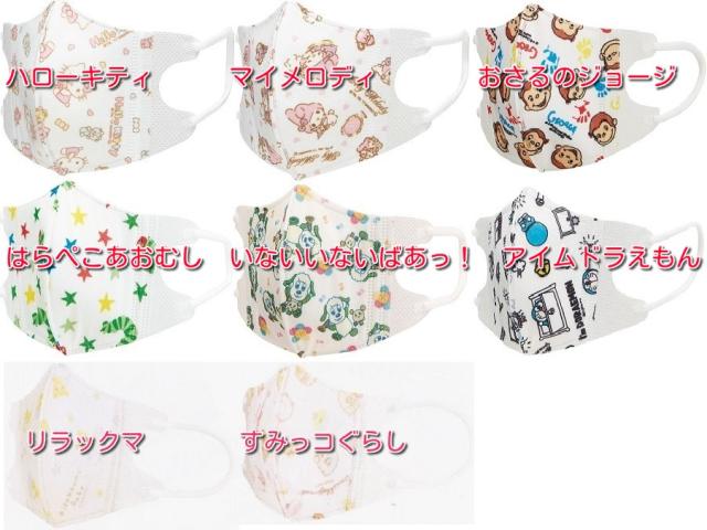 他サイト： スケーター ベビー用立体不織布マスク7枚入り【2〜3歳頃】MSKB1Nの商品画像