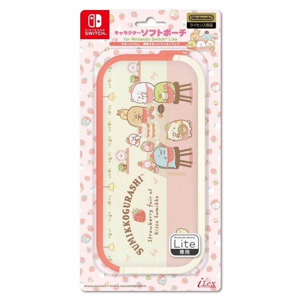 他サイト： 【新品】【NSHD】キャラクターソフトポーチ for ニンテンドーSWITCH Lite すみっコぐらし 喫茶すみっコいちごフェの商品画像