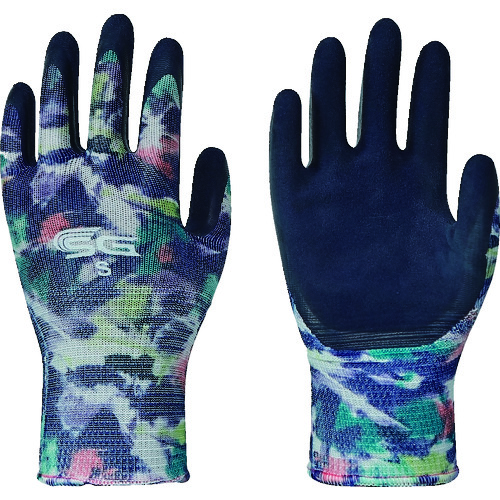 東和コーポレーション:トワロン 天然ゴム背抜き手袋 SG-R102 ぼかし柄ブルー S SG-R102-S オレンジブック 1373737