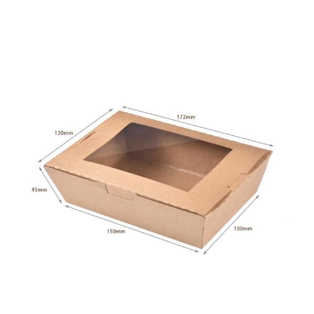 ランチボックス ランチbox ランチケース窓付き 弁当箱 使い捨て 業務用 テイクアウト デリバリー ふた付き 紙製 50個x4袋 0個 約37円 の通販はau Pay マーケット トライン