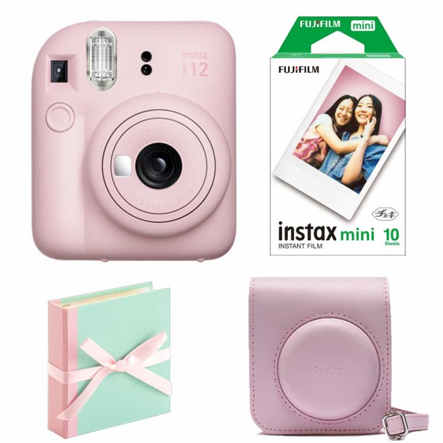 他サイト： (4点セットB)富士フイルム インスタントカメラ チェキ instax mini 12 (ピンク フィルム アルバム 専用ケースの商品画像