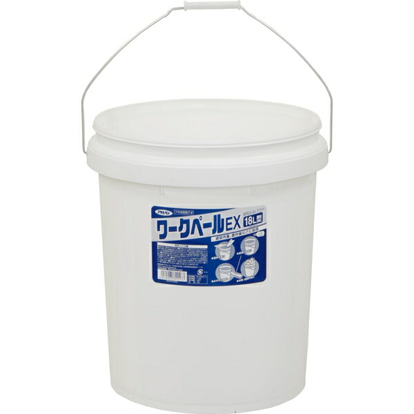 他サイト： アサヒペン:ワークペールEX 18L型 WPEX-181ホワイト 4970925311573 補修材 補修用具 容器 本体 49の商品画像