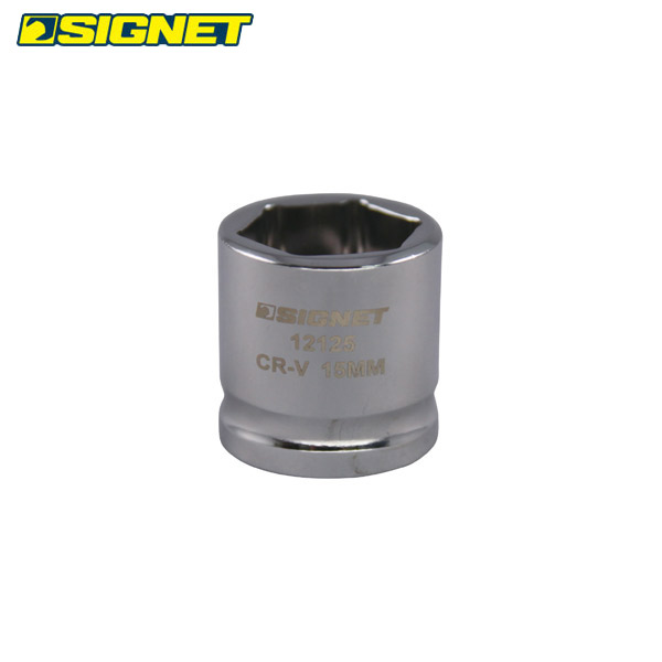 他サイト： SIGNET(シグネット): 3/8DR 15MM ショートソケット (6角) 12125 12125 15MM ショートソケッの商品画像
