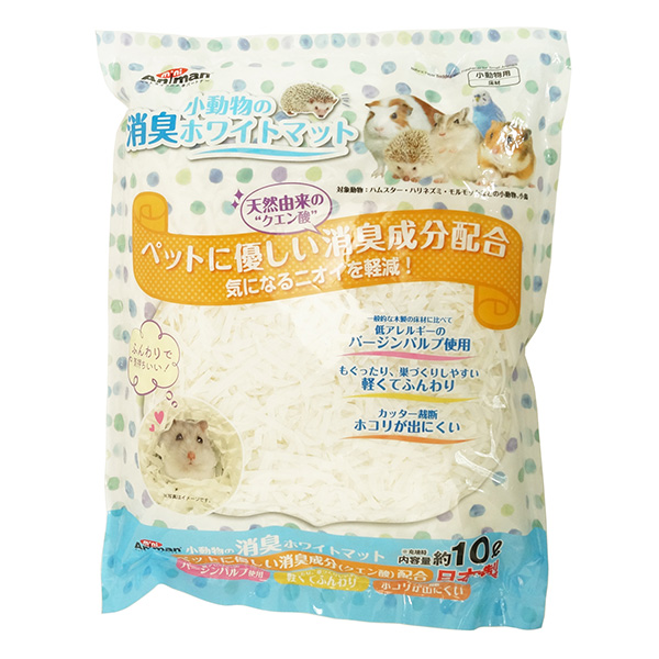 他サイト： ドギーマンハヤシ:小動物の消臭ホワイトマット 10L 4976555247442 天然由来のクエン酸がイヤなニオイをを抑える!もの商品画像