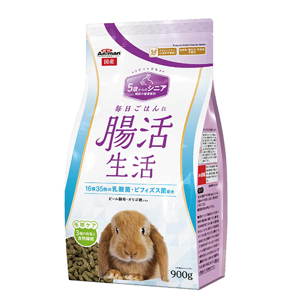 他サイト： ドギーマンハヤシ:ラビットグルメ 腸活生活 シニア 900g 4976555242966 毎日のごはんでお腹から健康ケア♪の商品画像