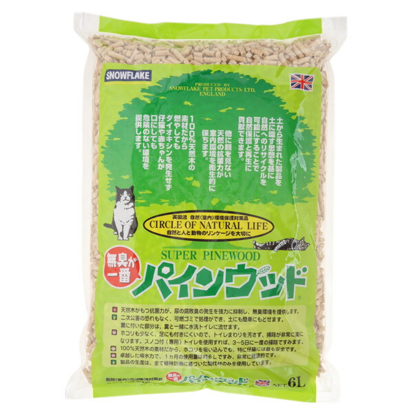 他サイト： アイランドトレードエンドインダストリーズ:パインウッド 6L 4538449100013 猫 砂 猫砂 トイレ トイレタリー 木の商品画像