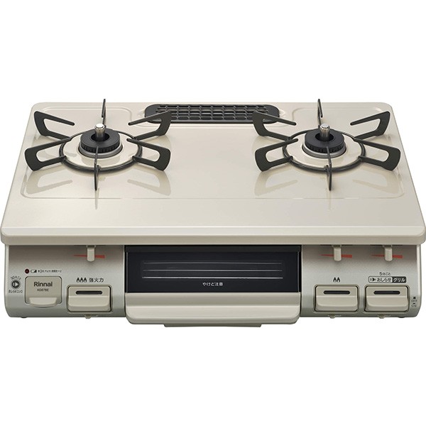 他サイト： リンナイ:ガステーブル 60cm幅ベージュ 左強火力 LPガス用 KG67BEL_LP の商品画像