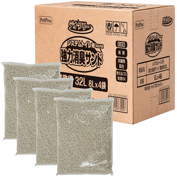 他サイト： ペットプロジャパン:ペットプロ システムトイレ用強力消臭サンド 業務用 32L 4981528739947 PetProの商品画像