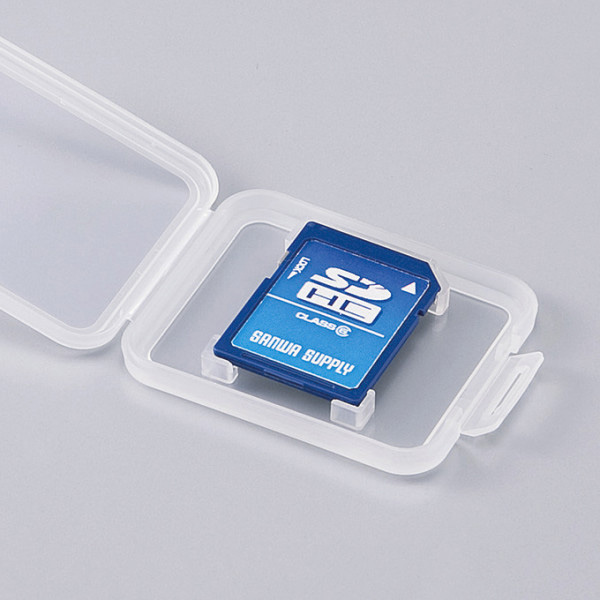他サイト： サンワサプライ: メモリーカードクリアケース(SDカード用・6個セット)  FC-MMC10SDN の商品画像