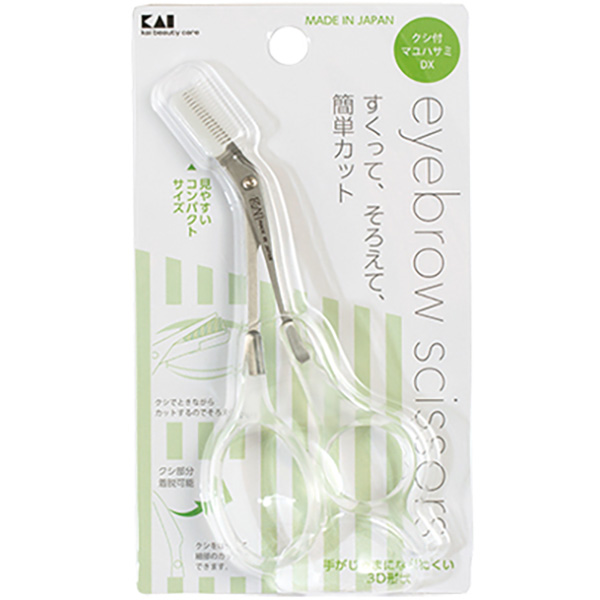 他サイト： 貝印:クシ付きマユハサミDX クリア #000KQ3030 4901601282696 の商品画像