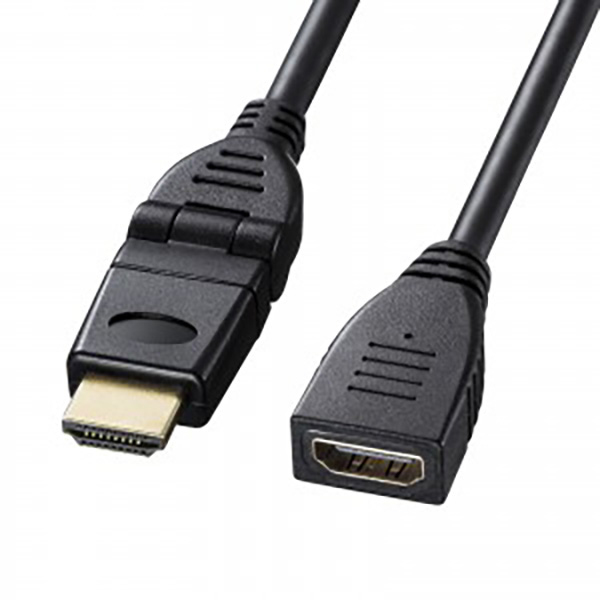 他サイト： サンワサプライ:ハイスピードHDMI延長ケーブル(3Dコネクタ) KM-HD20-3DEN10N の商品画像