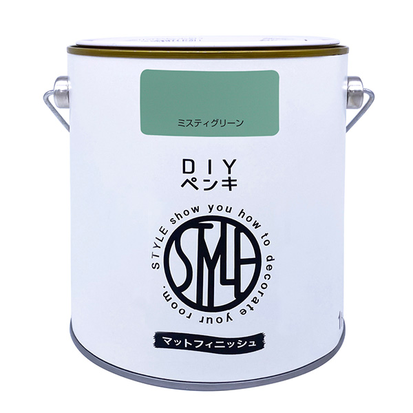 他サイト： DIYペンキ マットフィニッシュ ミスティグリーン 1kg 4976124887475【メーカー直送品】【地域制限有】 の商品画像