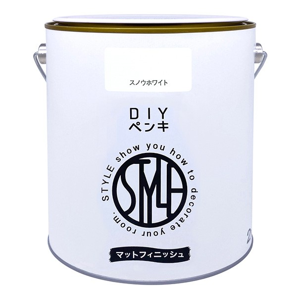 他サイト： DIYペンキ マットフィニッシュ スノウホワイト 2kg 4976124887505【メーカー直送品】【地域制限有】 の商品画像