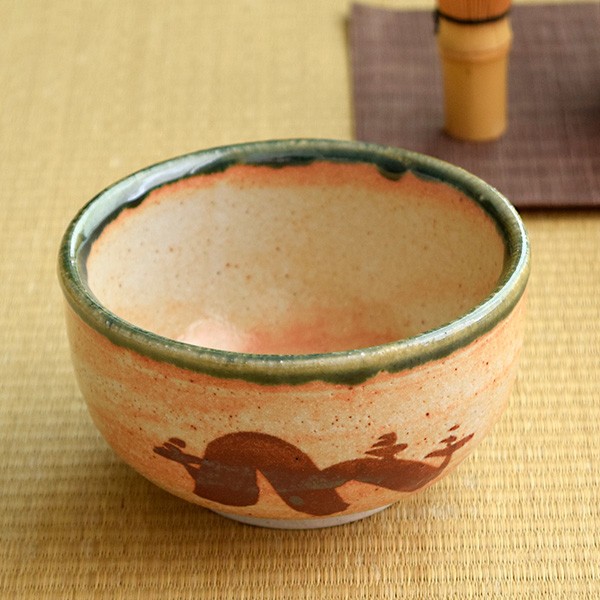 金彩 藤絵 茶碗 今岡三四郎 造