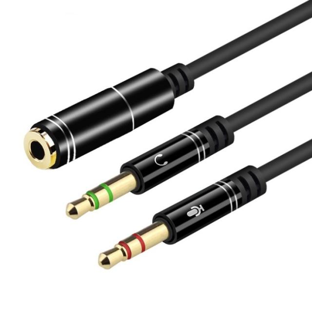 3 5mm変換アダプタケーブル 4極 メス ヘッドホンマイク オス 用分配ケーブル カラー2色 ミニプラグ 3 5mmステレオミニジャック の通販はau Pay マーケット アルセナ