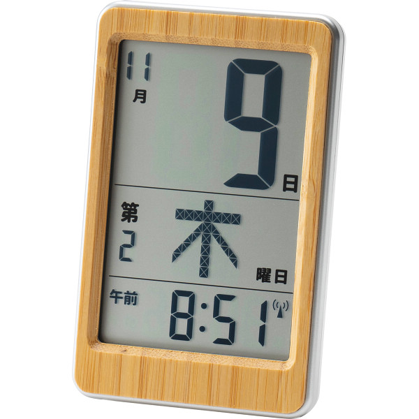 他サイト： アデッソ 竹のミニ日めくり電波時計 HM-003 【_の商品画像