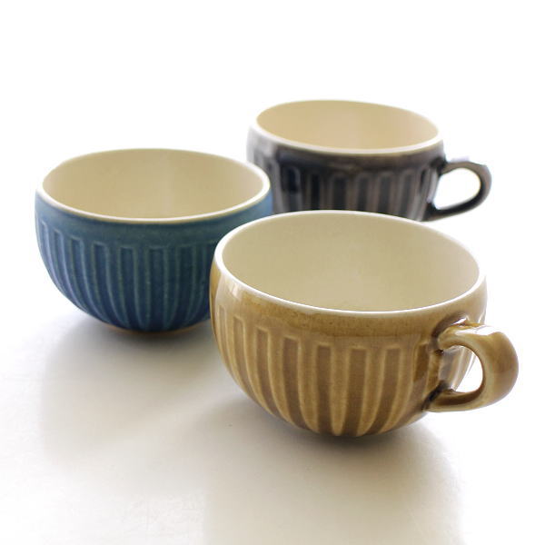 スープカップ ボウル 陶器 おしゃれ かわいい 日本製 取っ手付き ナチュラル シンプル 和風 洋風 細削ぎほっこりスープカップ 3カラーの通販はau Pay マーケット ギギliving
