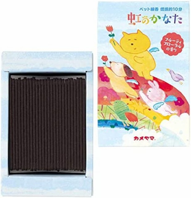 他サイト： カメヤマ ペット線香 虹のかなた フルーティフローラルの香り メール便 の商品画像