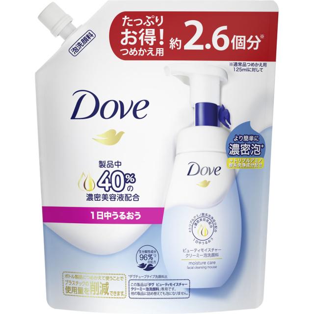 他サイト： ユニリーバ ダヴ ビューティモイスチャー 泡洗顔料 詰替用大 320ml(4902111775104)【メール便発送】の商品画像