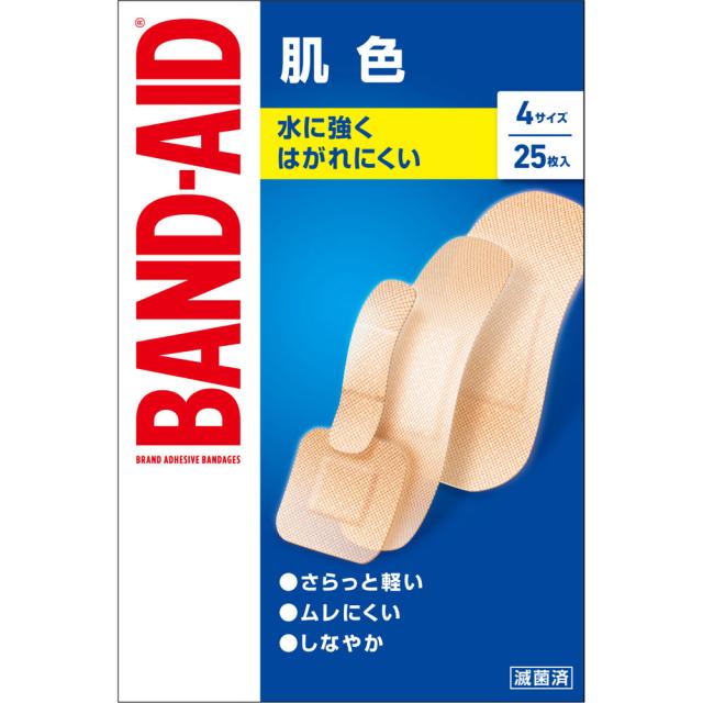 他サイト： バンドエイド4サイズ 肌色 25枚入(4901730230209)【定形外郵便発送】の商品画像