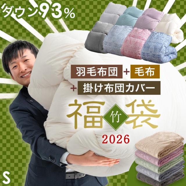 他サイト： ★2026暖か福袋 竹★ コインランドリーで洗える 羽毛布団 シングル 日本製 ホワイトダックダウン93% 暖か立体キルト 40の商品画像