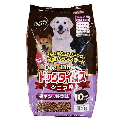 他サイト： ドッグタイムス 10kg チキン&野菜味 シニア用 コーナンオリジナル の商品画像