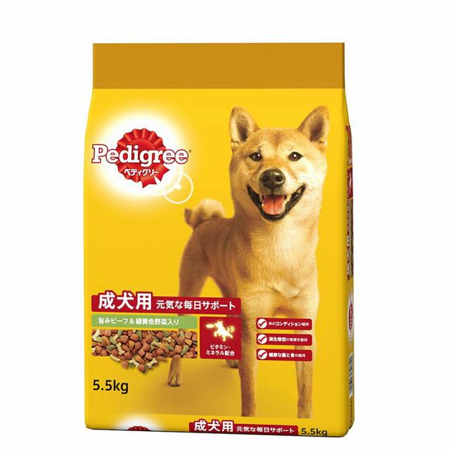 他サイト： マース ペディグリードライ 成犬用ビーフ野菜入り 5.5kgの商品画像