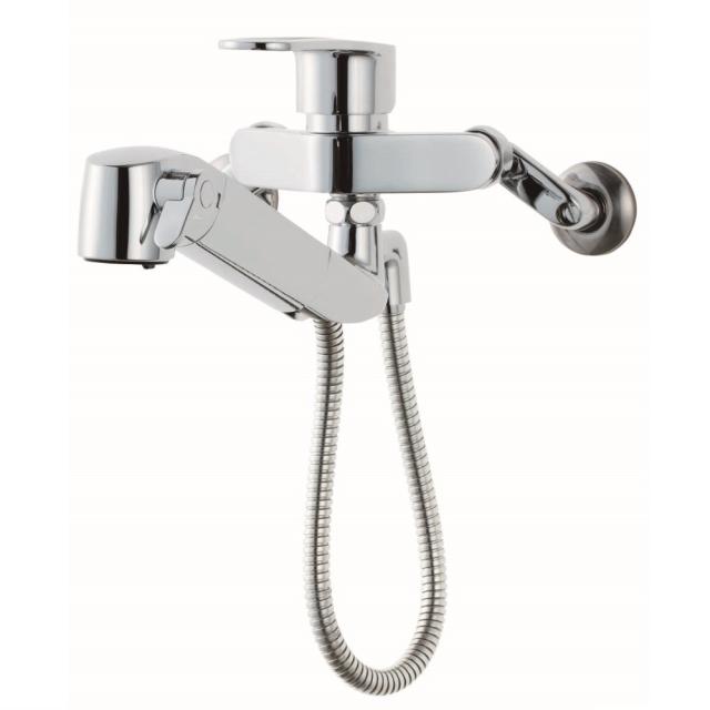 他サイト： LIXIL  INAX 浄水器内蔵 壁付シングルレバーキッチン水栓 エコハンドル ハンドシャワータイプ(寒冷地) RJF-865の商品画像