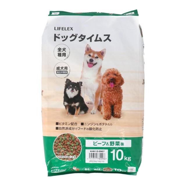 他サイト： ドッグタイムス 10kg ビーフ&野菜味 全犬種用 コーナンオリジナル の商品画像