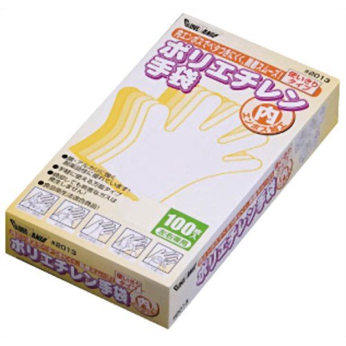 他サイト： 川西工業 GloveMania ポリエチレン手袋 内エンボス 100枚入 #2013 クリア Lの商品画像