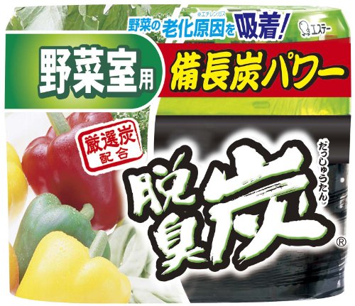 他サイト： エステー 脱臭炭 野菜室用 脱臭剤(炭ゼリー 140g エチレン吸着剤 2g)の商品画像