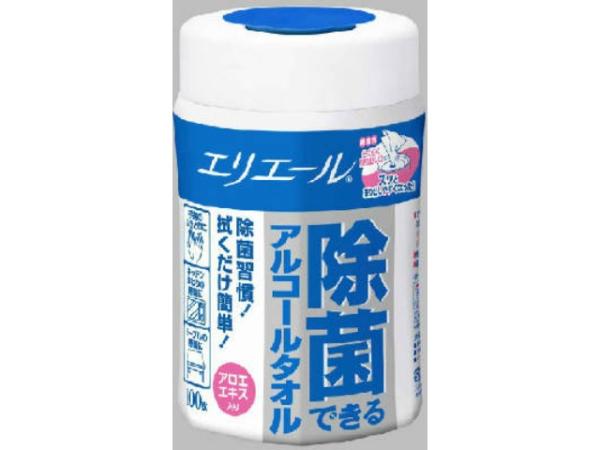 他サイト： 大王製紙 エリエール 除菌できるアルコールタオル 本体100枚の商品画像