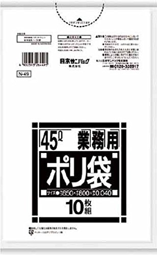 他サイト： 日本サニパック ※サニパック N-4945L厚口白半透明 10枚 N49HCL   5258 3754740の商品画像