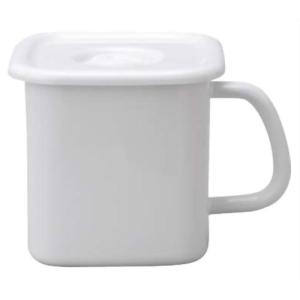 他サイト： 野田琺瑯 NODAHORO 持ち手付ストッカー 角型L 密閉蓋付の商品画像