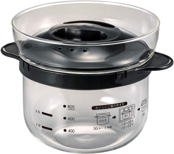 他サイト： HARIO(ハリオ) 【T】ガラスのレンジご飯釜1〜2合【×RCN-2-B】の商品画像