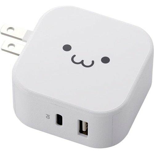 他サイト： ELECOM エレコム AC充電器/スマホ・タブレット用/ホワイトフェイス(MPA-ACCP20WF)の商品画像