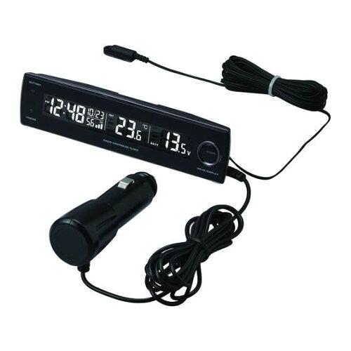 他サイト： セイワ(SEIWA) 車用 デジタル時計 電圧サーモ電波クロック WA81 電波 ブルーLEDバックライトの商品画像